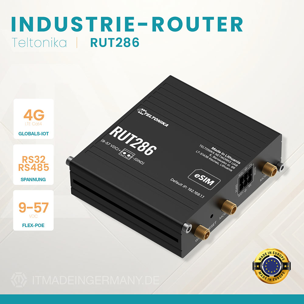 Teltonika RUT286 LTE Cat 4 Industrie Router