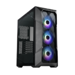 TERRA Gamer Elite 2 AMD in schräger Frontansicht mit RGB-Beleuchtung