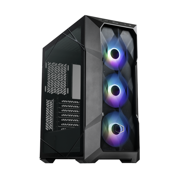 TERRA Gamer Elite 2 AMD in schräger Frontansicht mit RGB-Beleuchtung