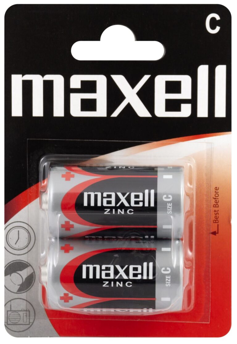 Maxell Zinc R14 Baby C Batterie im 2er Blister