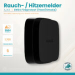 Ajax EN54 Fireprotect Rauch‑ und Hitzemelder Schwarz – EN54 konformer Heat/Smoke Melder