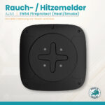 Ajax EN54 Fireprotect (Heat/Smoke) Melder Rückseite geschlossen mit SmartBracket schwarz