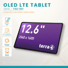 TERRA PAD 1201 12,6 Zoll OLED Tablet mit LTE, Android 14 und 256 GB Speicher