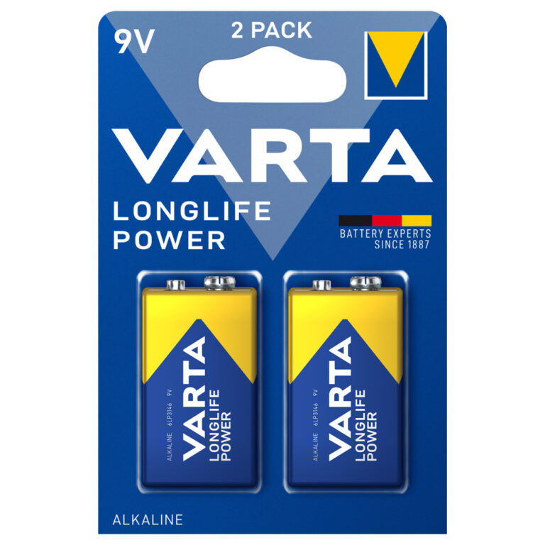 Varta Longlife Power 4922 9V-Block Batterie 2er Blister