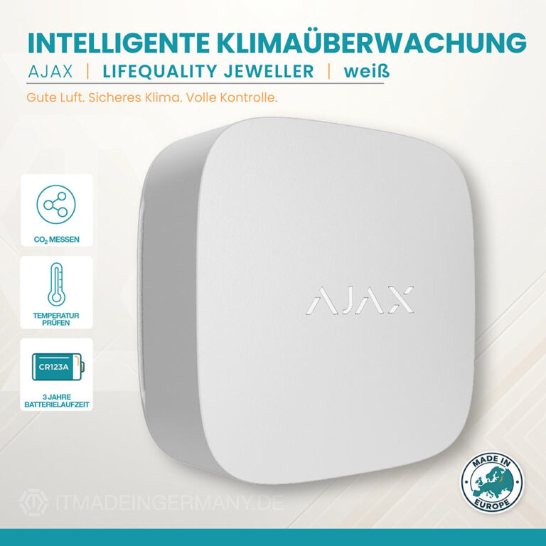 Ajax LifeQuality Jeweller weiß zur Klimaüberwachung