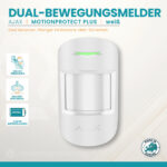 Ajax MotionProtect Plus weißer Dual-Bewegungsmelder mit PIR und Mikrowelle