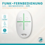 Ajax SpaceControl Jeweller weißer Funk-Handsender mit Paniktaste